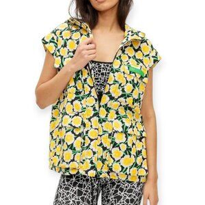 Diane Von Furstenberg x Target Yellow S Packable Sleeveless Hooded Full Zip Vest